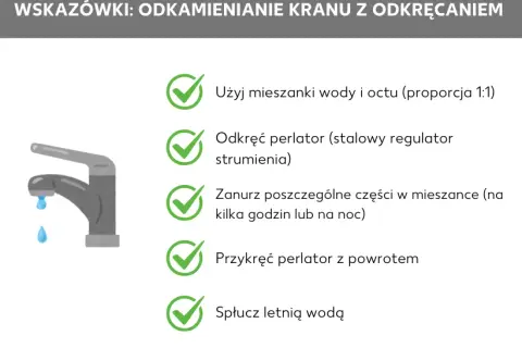 Twój kran zakamieniony? Odkamienianie perlatora i wylewki krok po kroku