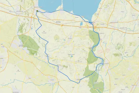 Mappa della ciclabile Desenzano, un percorso che attraversa borghi e campagne del Garda e Mantovano.
