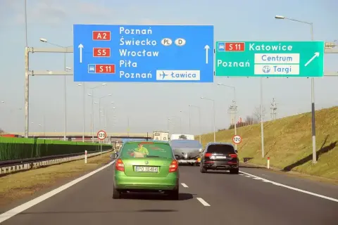 Autostrada A2, S5, S11 kierunki: Poznań, Świecko, Wrocław, Piła, Ławica, Katowice. Aktualności dzisiaj na drodze.