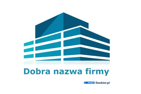 Stylizowany budynek z napisem "Dobra nazwa firmy". Szukasz inspiracji na nazwę dla swojego biznesu?