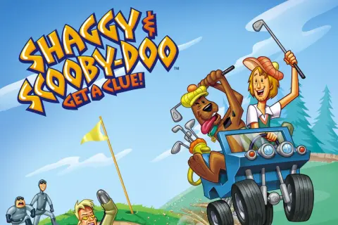 Shaggy i Scooby-Doo grają w golfa, a za nimi ścigają się dziwni agenci.