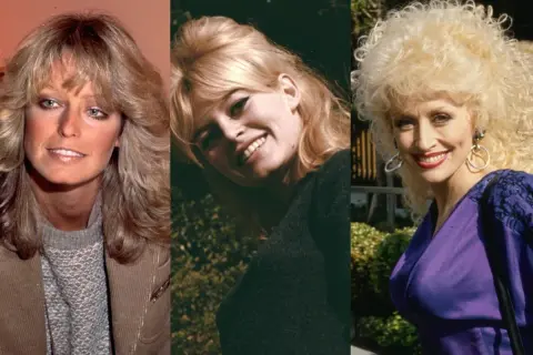 Ikony stylu z lat 80. w Polsce i na świecie: Farrah Fawcett, Brigitte Bardot i Dolly Parton.