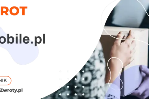 Dwie ręce przekazują sobie paczkę. Na tle napis "ZWROT DO t-mobile.pl".