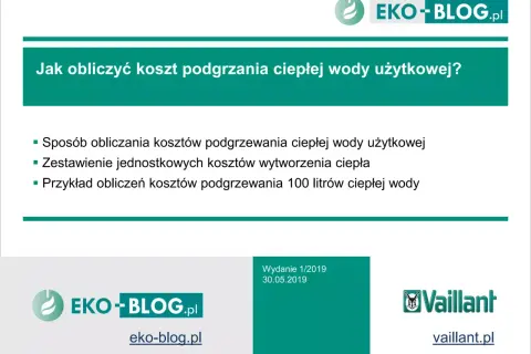 Jak obliczyć koszt podgrzania 100l wody? Artykuł omawia sposób obliczania kosztów, zestawienie jednostkowych kosztów i przykłady.