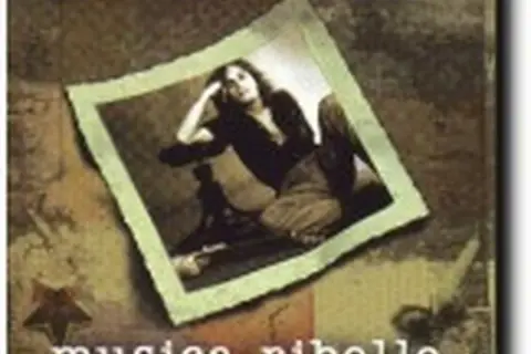 Copertina album Eugenio Finardi: "Musica ribelle", con foto in bianco e nero di una donna.