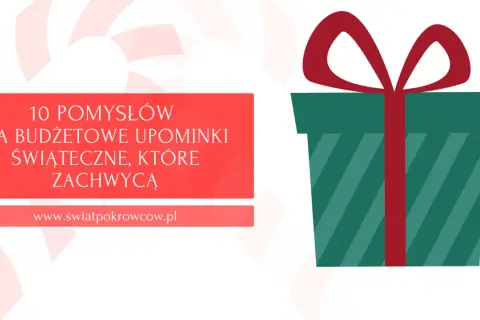 10 pomysłów na budżetowe, kreatywne prezenty na święta, które zachwycą. Zielony prezent z czerwoną wstążką.