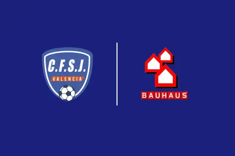 Escudo del club de fútbol San José Valencia y logo Bauhaus.