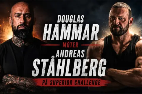 Douglas Hammar möter Andreas Stahlberg på Superior Challenge. Två tuffa fighters redo för kamp.