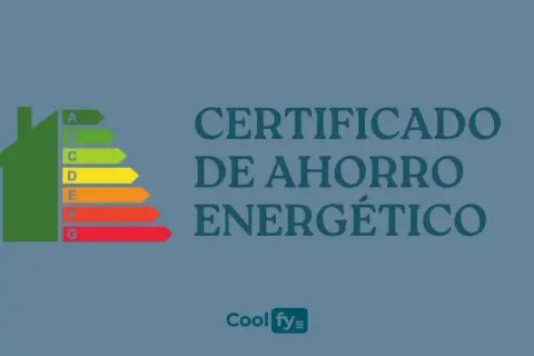 Certificado de ahorro energético para edificios, con escala de eficiencia de A a G.