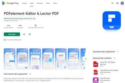 L'application PDFelement pour Android permet d'éditer, lire et scanner des PDF. Idéal pour gérer vos documents sur votre appareil.