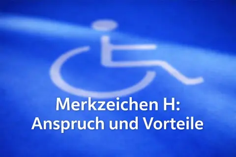 Das Merkzeichen H steht für eine Begleitperson und gewährt Anspruch auf bestimmte Vorteile.