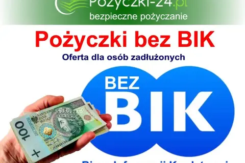 Pożyczki bez BIK dla zadłużonych. Oferta Pożyczki-24.pl, która nie patrzy na zapytania w BIK. Dłoń trzyma plik banknotów 100 zł.
