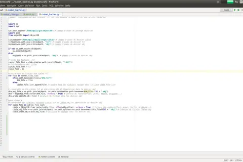 Code Python pour transformer une liste en chaîne de caractères, en traitant des fichiers .tif pour créer des fichiers .obj.
