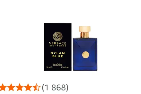 Elegancki flakon i pudełko z napisem Versace Pour Homme Dylan Blue.
