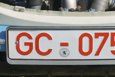GC-075, ein Kennzeichen für eine Bewegungsfahrt, zeigt den Landkreis Chemnitzer Land.