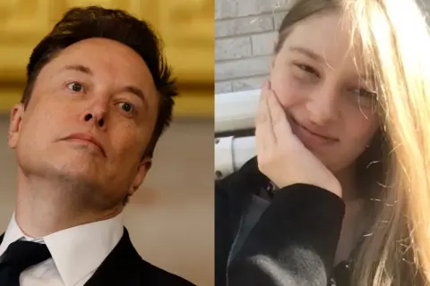 Elon Musk i Vivian Jenna Wilson, jego córka, na dwóch oddzielnych zdjęciach.