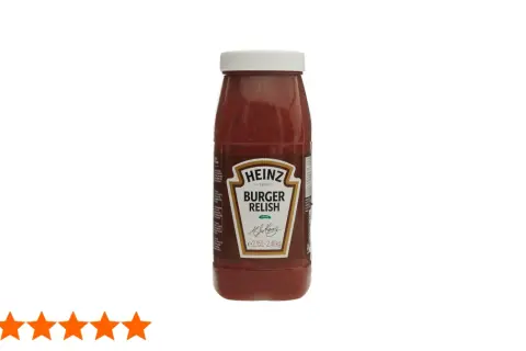 Heinz Burger Relish: eine köstliche Sauce, die jeden Burger verfeinert. Was ist Relish? Eine würzige Mischung aus Gemüse und Gewürzen.