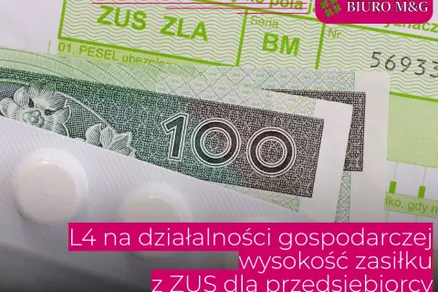 ZUS ZLA, pieniądze i leki. L4 na działalności gospodarczej - ile można dostać z ZUS?