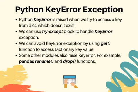 Titre : Python KeyError Exception. Explique comment gérer une KeyError en Python avec try-except ou la méthode get().