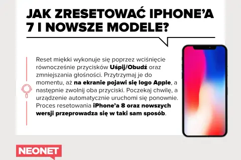 Jak zresetować iPhone'a 7 i nowsze modele? Instrukcja krok po kroku, jak wykonać reset iPhone'a.