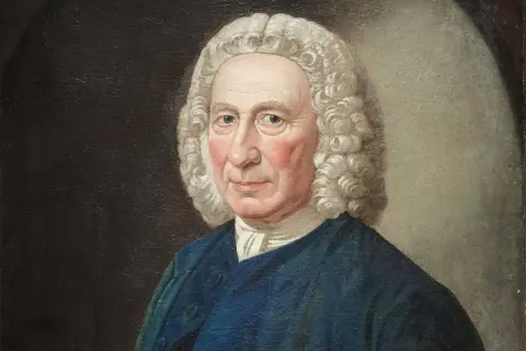 Porträtt av Emanuel Swedenborg, svensk vetenskapsman och mystiker, vars verk utforskar andlighet.