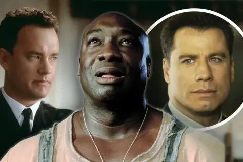 Die Hauptdarsteller von "The Green Mile": Tom Hanks, Michael Clarke Duncan und John Travolta.