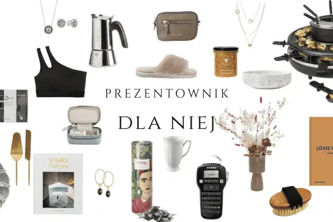 Zestawienie prezentów dla niej: biżuteria, akcesoria, książki i sprzęt AGD. Idealny praktyczny prezent dla kobiety.