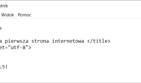Prosty sposób na stworzenie strony internetowej HTML w notatniku