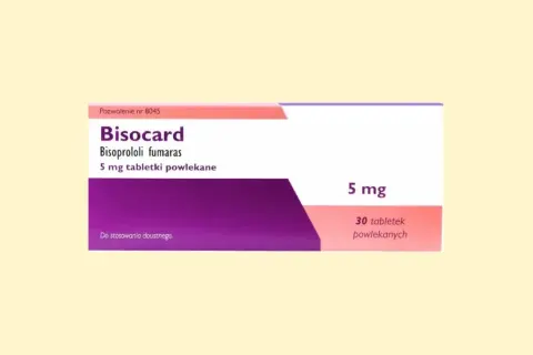 Opakowanie leku Bisocard 5 mg, zawierające 30 tabletek powlekanych. Szukasz zamiennika Bisocard?