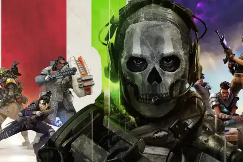 Postacie z gier Apex Legends, Call of Duty i Fortnite.