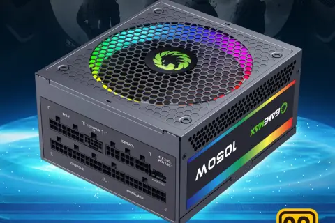 MOSOL 1050W Netzteil mit 80 Plus Bronze Zertifizierung und RGB-Lüfter. Ideal für leistungsstarke Gaming-PCs.