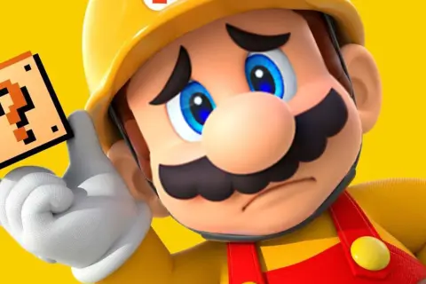 Mario w żółtym kasku i czerwonym ogrodniczkach trzyma znak zapytania. Czy to zapowiedź gry Super Mario na PC?