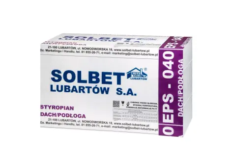 Opakowanie styropianu Solbet EPS 040 Dach/Podłoga. Idealny wybór, jeśli zastanawiasz się, jaki styropian na podłogę wybrać.