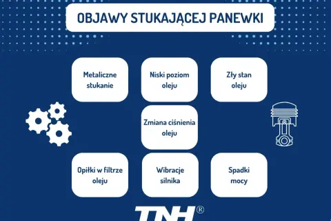 Objawy uszkodzonej panewki silnika: metaliczne stukanie, niski poziom oleju, zły stan oleju, zmiana ciśnienia oleju, opiłki w filtrze oleju, wibracje silnika, spadki mocy.