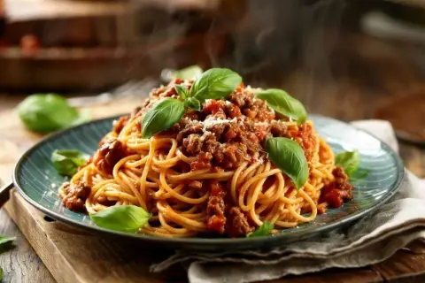 Spaghetti z mięsem drobiowym - zdrowa alternatywa dla bolońskiego