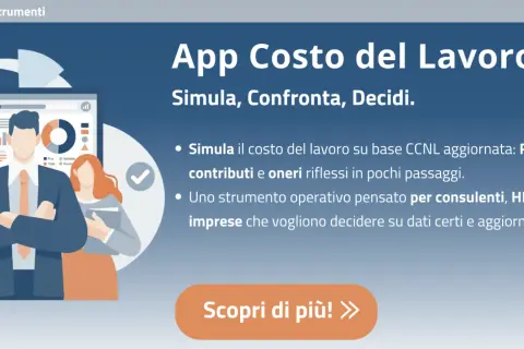 App per simulare il costo del lavoro in Italia, con dati aggiornati su RAL e contributi. Strumento per consulenti e imprese.