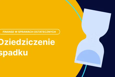 Kto dziedziczy po zmarłym? Dział spadku i finanse w sprawach ostatecznych. Klepsydra symbolizuje upływ czasu.