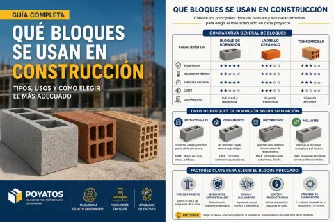 Bloques de construcción: hormigón, ladrillo cerámico y termoarcilla. Guía para elegir los elementos adecuados para tu proyecto.