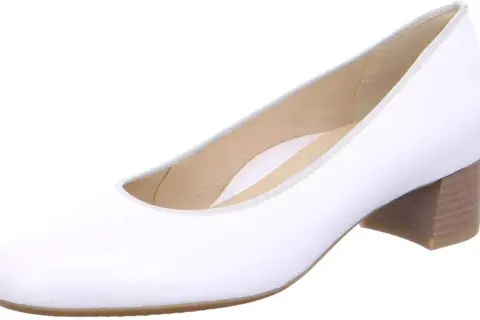 Eleganti scarpe bianche con tacco in legno, perfette per ogni occasione. Le scarpe Vincenza sono un must-have per un look raffinato.