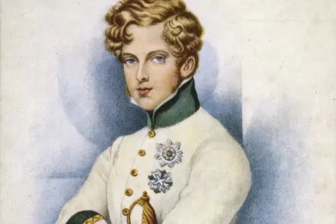 Portrait du jeune roi de Rome Bonaparte, fils de Napoléon Ier, dans un uniforme orné de décorations.