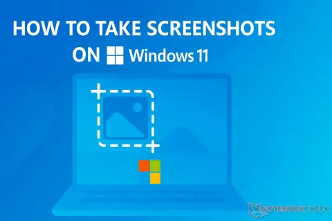 Jak zrobic screena Windows 11? Ilustracja pokazuje laptop z zaznaczonym obszarem do zrzutu ekranu i logo Windows.