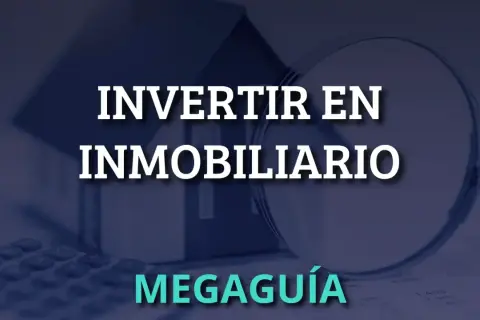 Guía para invertir en inmuebles para alquilar. Casa, lupa y calculadora sugieren análisis y estrategia.