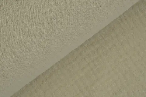Miękki, beżowy muślin bawełniany dla dzieci, idealny na otulacze i pościel. Delikatna tkanina zapewni komfort maluchom.