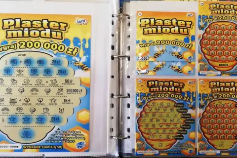 Kolekcja zdrapek "Plaster miodu" z hasłem "gdzie wymienić zdrapki". Wygraj 200 000 zł!