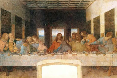 Ostatnia Wieczerza w Mediolanie. Leonardo da Vinci uchwycił emocje apostołów w kluczowym momencie.