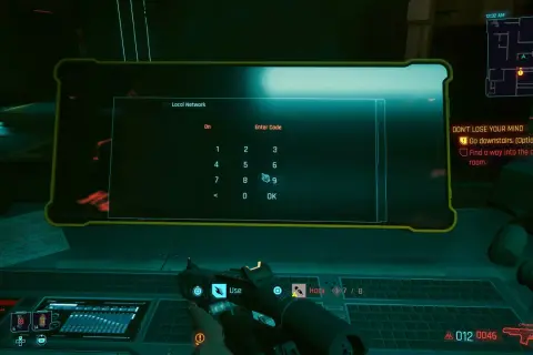 Cyberpunk 2077: Delamain reanimacja. Wpisz kod na panelu, by kontynuować misję.
