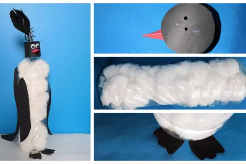 Pingwin z butelki: prosty DIY krok po kroku. Zrób to sam!