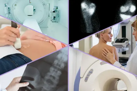 Tomografia, rezonans, USG, mammografia i RTG kręgosłupa – różne metody diagnostyki obrazowej.