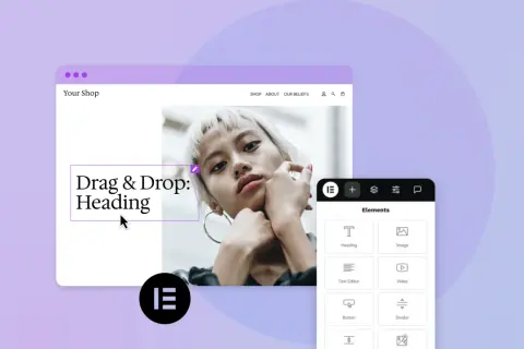 Elementor para WordPress: crea tu web arrastrando y soltando elementos como títulos e imágenes.