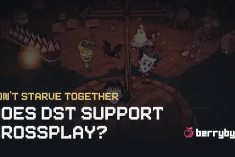 Postać Wilsona i inne z Don't Starve Together na tle obozu. Czy DST wspiera crossplay?